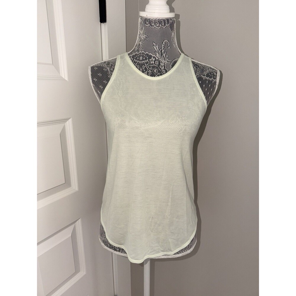 Under Armour Lightweight Racerback High Neck Tank Top Light Green Size XS